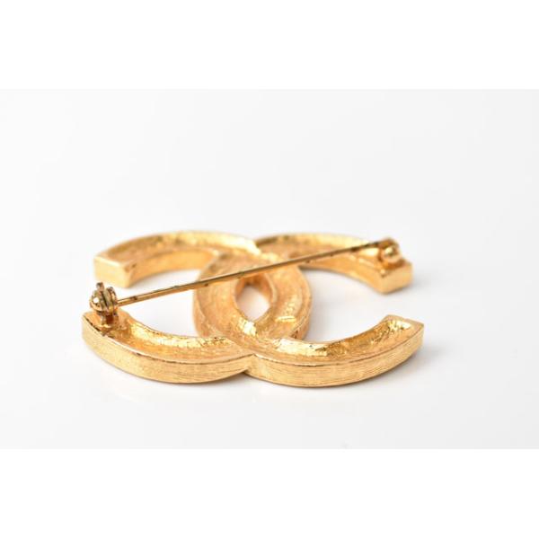 ブローチ CHANEL ピンブローチ ココマーク/ラインストーン ゴールド ブローチ CHANEL ピンブローチ ココマーク/ラインストーン ゴールド