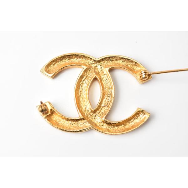 ブローチ CHANEL ピンブローチ ココマーク/ラインストーン ゴールド ブローチ CHANEL ピンブローチ ココマーク/ラインストーン ゴールド