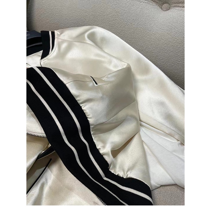 レディース ブルゾン ジャンパースカート 長袖 大人可愛い かっこいい レトロ ボーイッシュ スポーティー フォーマル 抜け感 都会的 カレッジ風 学生風 アメリカン 無地 春 秋 冬 通学 お出かけ