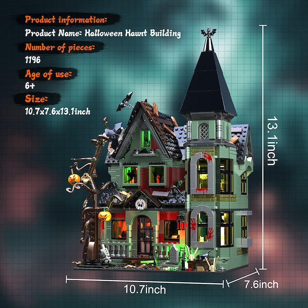 Qoo10] BuildMOC お化け屋敷 建築モデル