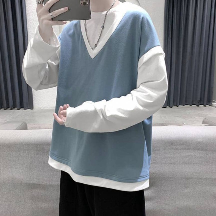トップス 上着 人気 おすすめ おしゃれ お洒落 激安 安い プチプラ ロンT ロンティー 長袖Tシャツ Tシャツ ティーシャツ ラウンドネック 丸首 コットン 綿 ポリエステル レイヤード