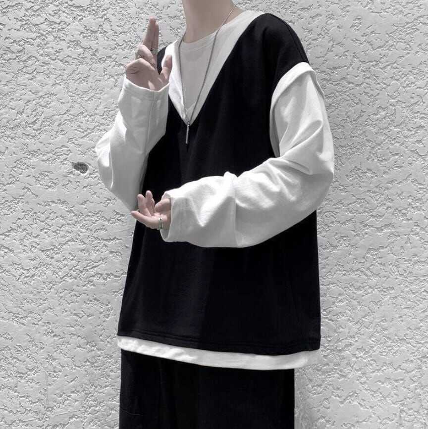 トップス 上着 人気 おすすめ おしゃれ お洒落 激安 安い プチプラ ロンT ロンティー 長袖Tシャツ Tシャツ ティーシャツ ラウンドネック 丸首 コットン 綿 ポリエステル レイヤード