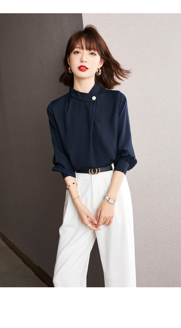 レディース トップス ブラウス 長袖 ハイネック かわいい 大人可愛い きれいめ シンプル 上品 おしゃれ かっこいい こなれ感 クール モード系 エレガント モダン 主役級 存在感 抜け感 都会的