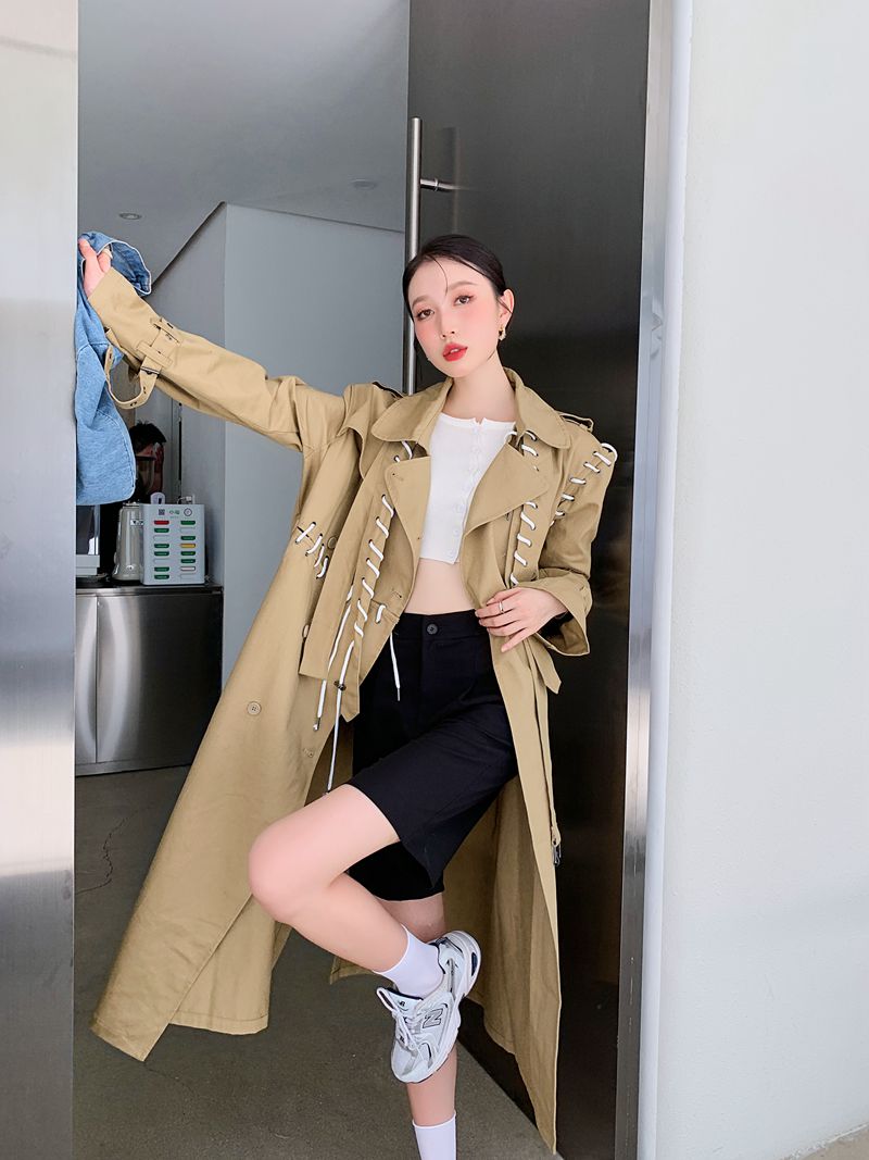 【日本未発売】トレンチコート ドローストリング コート ジャケット アウター ウインドブレーカー 【日本未発売】トレンチコート ドローストリング コート ジャケット アウター ウインドブレーカー