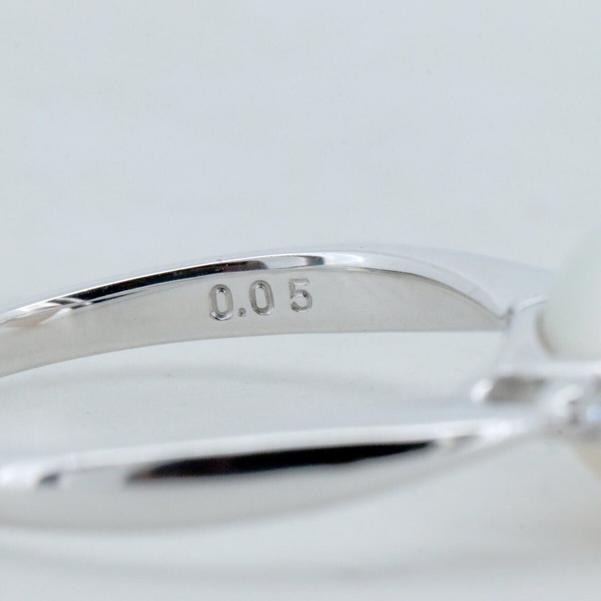 オーロラ天女 パール ダイヤモンド リング 指輪 9.2ミリ 0.05ct 真珠 14.5号 Pt900(プラチナ) 質屋出品 オーロラ天女 パール ダイヤモンド リング 指輪 9.2ミリ 0.05ct 真珠 14.5号 Pt900(プラチナ) 質屋出品