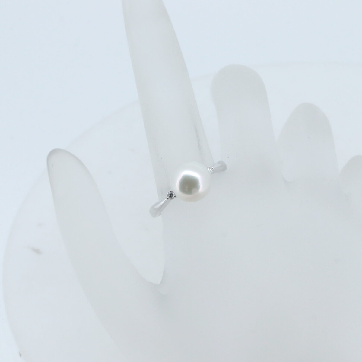 オーロラ天女 パール ダイヤモンド リング 指輪 9.2ミリ 0.05ct 真珠 14.5号 Pt900(プラチナ) 質屋出品 オーロラ天女 パール ダイヤモンド リング 指輪 9.2ミリ 0.05ct 真珠 14.5号 Pt900(プラチナ) 質屋出品