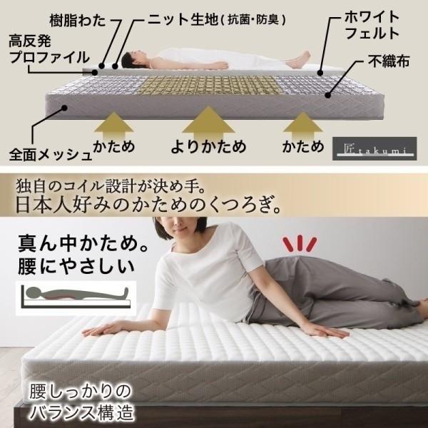 組立設置付 ショートセミシングル すのこベッド ゾーンコイルマットレス 敷きパッド ボックスシーツ セット 脚付コンパクト ベッド下収納