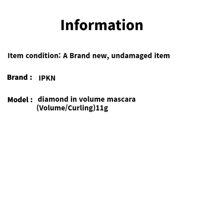 ダイヤモンドインボリュームマスカラ（ボリューム/カーリング）