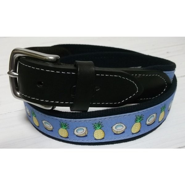 ヴィニヤードヴァインズ 本革製 レザー 布ベルト アメリカ製 ブルー vineyard vines VV4-052 ヴィニヤードヴァインズ 本革製 レザー 布ベルト アメリカ製 ブルー vineyard vines VV4-052