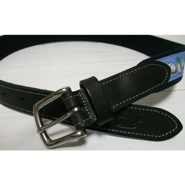 ヴィニヤードヴァインズ 本革製 レザー 布ベルト アメリカ製 ブルー vineyard vines VV4-052 ヴィニヤードヴァインズ 本革製 レザー 布ベルト アメリカ製 ブルー vineyard vines VV4-052