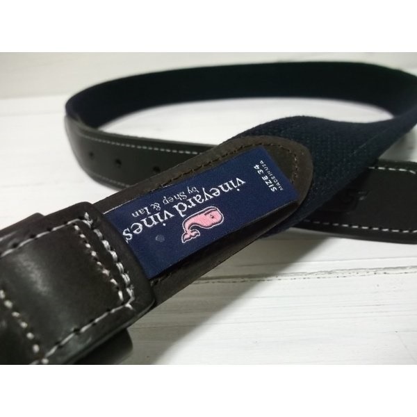 ヴィニヤードヴァインズ 本革製 レザー 布ベルト アメリカ製 ブルー vineyard vines VV4-052 ヴィニヤードヴァインズ 本革製 レザー 布ベルト アメリカ製 ブルー vineyard vines VV4-052