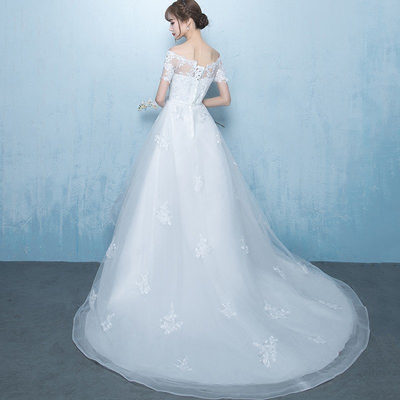 ウエディングドレス エンパイア 半袖 安い トレーンドレス 前ミニ ウェディングドレス 二次会 ロン ウエディングドレス エンパイア 半袖 安い トレーンドレス 前ミニ ウェディングドレス 二次会 ロン