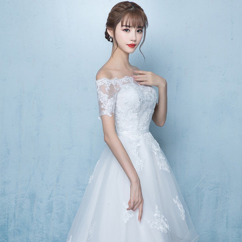 ウエディングドレス エンパイア 半袖 安い トレーンドレス 前ミニ ウェディングドレス 二次会 ロン ウエディングドレス エンパイア 半袖 安い トレーンドレス 前ミニ ウェディングドレス 二次会 ロン