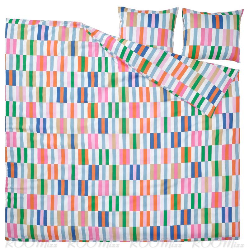 KLIBBKORSORT クリッブコルスオルト 掛け布団カバー&枕カバー(枕カバー2枚) - マルチカラー 200x200/50x60 cm KLIBBKORSORT クリッブコルスオルト 掛け布団カバー&枕カバー(枕カバー2枚) - マルチカラー 200x200/50x60 cm