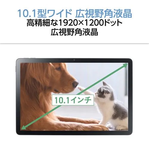 NEC タブレット LAVIE Tab T10 PC-T1055KAS[10.1型 WUXGA Helio G85 4GB 128GB Android 14 WPS Office ルナグレー]
