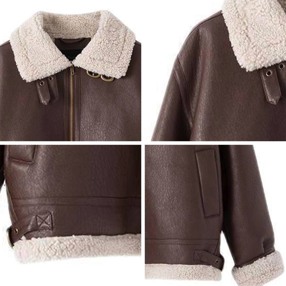 ライダースジャケット レディース ボアレザーコート コート 着こなし ショット 30代 40代 ブルゾン アウター 人気 ライダース レザー 厚手 春 スエード おしゃれ ブランド レザージャケット