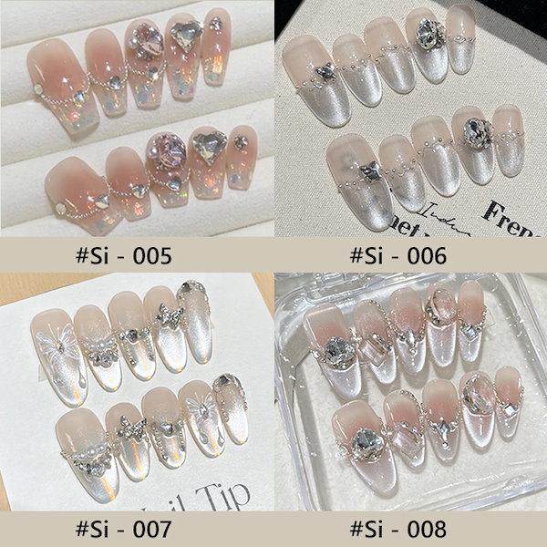 Qoo10] ネイルチップ ハンドメイド ネイル デコ