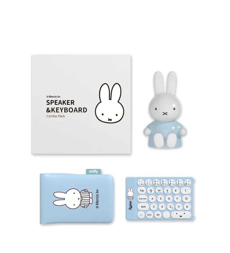 ミッフィー キーボードとスピーカーのコンボ パック Bluetooth 新年プレゼント マルチペアリングBluetooth ワイヤレス キーボードミッフィ