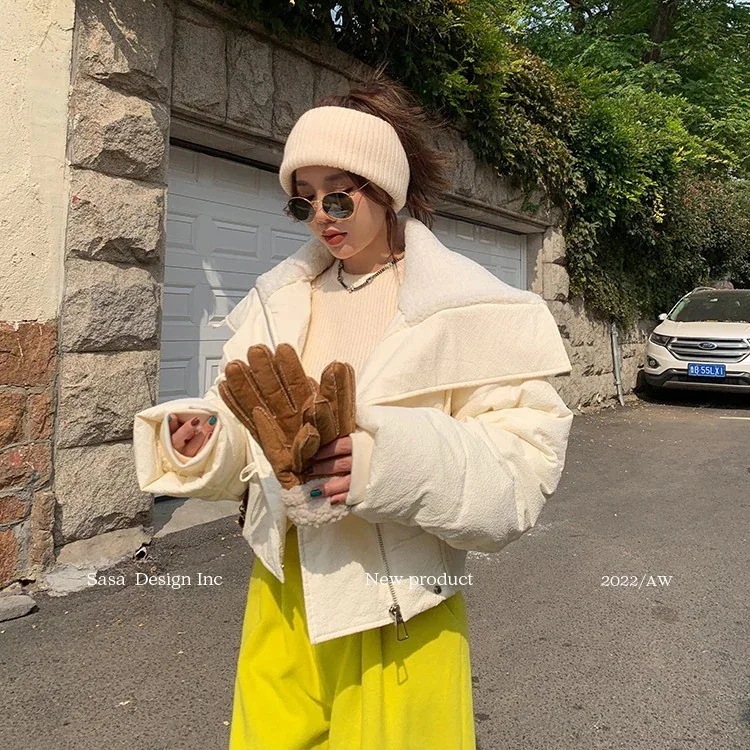 ホワイトダックダウン ショートダウンジャケット レディース 2024 大きめラペル ハイウエストデザイン おしゃれ ウエスタンジャケット ホワイトダックダウン ショートダウンジャケット レディース 2024 大きめラペル ハイウエストデザイン おしゃれ ウエスタンジャケット