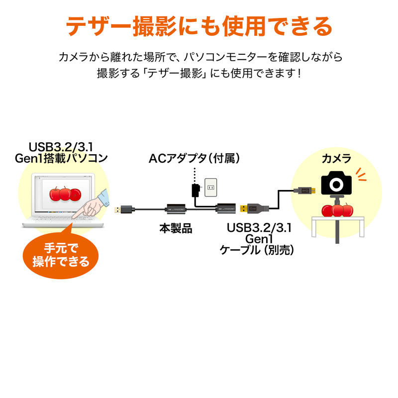 USB3.2アクティブリピーターケーブル10m KB-USB-R310