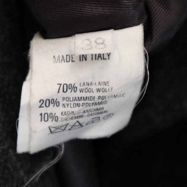 イタリア製 カシミヤブレンド コート 38 グレー レディース