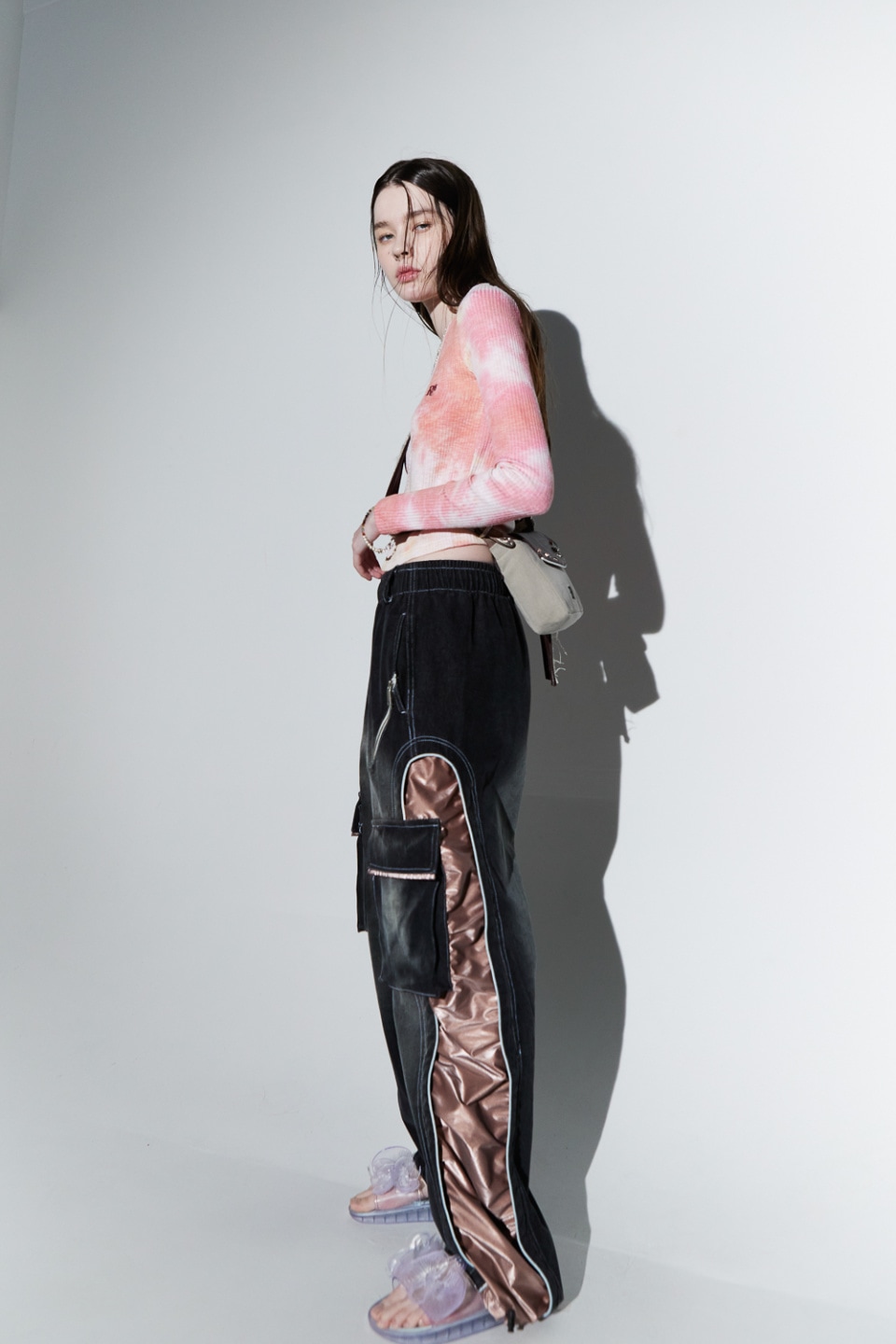 【RSSC】 WRINKLE MIXED CARGO DENIM PANTS : BLACK 【RSSC】 WRINKLE MIXED CARGO DENIM PANTS : BLACK