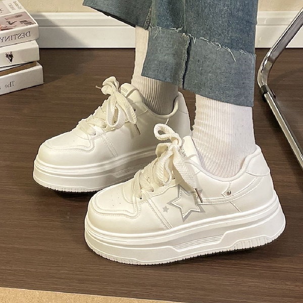 Qoo10] 2025新作 厚底スニーカー 大人気追加