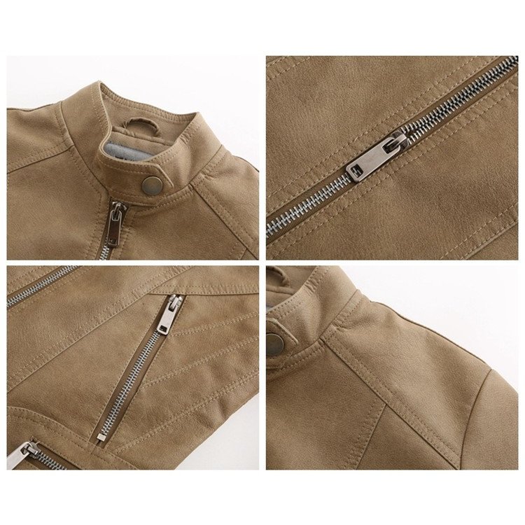 レザージャケット　秋冬　レディース　裏起毛　ライダースジャケット　革ジャン　アウター　PUジャケット