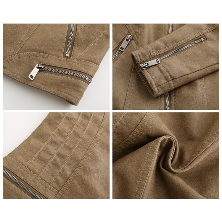 レザージャケット　秋冬　レディース　裏起毛　ライダースジャケット　革ジャン　アウター　PUジャケット