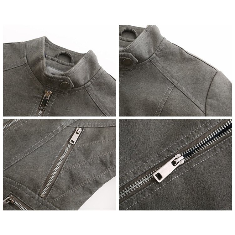 レザージャケット　秋冬　レディース　裏起毛　ライダースジャケット　革ジャン　アウター　PUジャケット