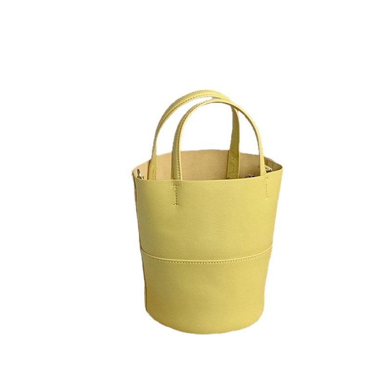 極シンプル本革ハンドバッグ女性2025春夏新作牛革バケツバッグ斜め掛け携帯バッグショルダーバッグ ショルダーバッグ