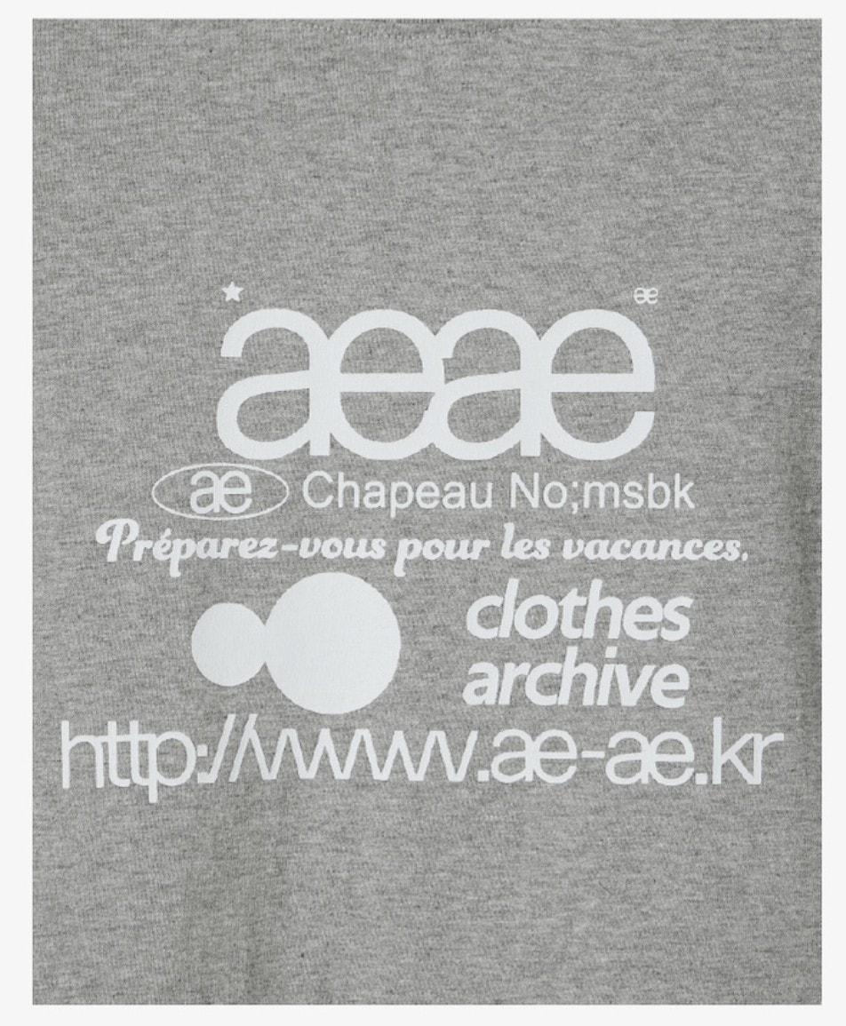 【aeae】 WEB LOGO CROP T-SHIRTS : MELANGE GREY 【aeae】 WEB LOGO CROP T-SHIRTS : MELANGE GREY