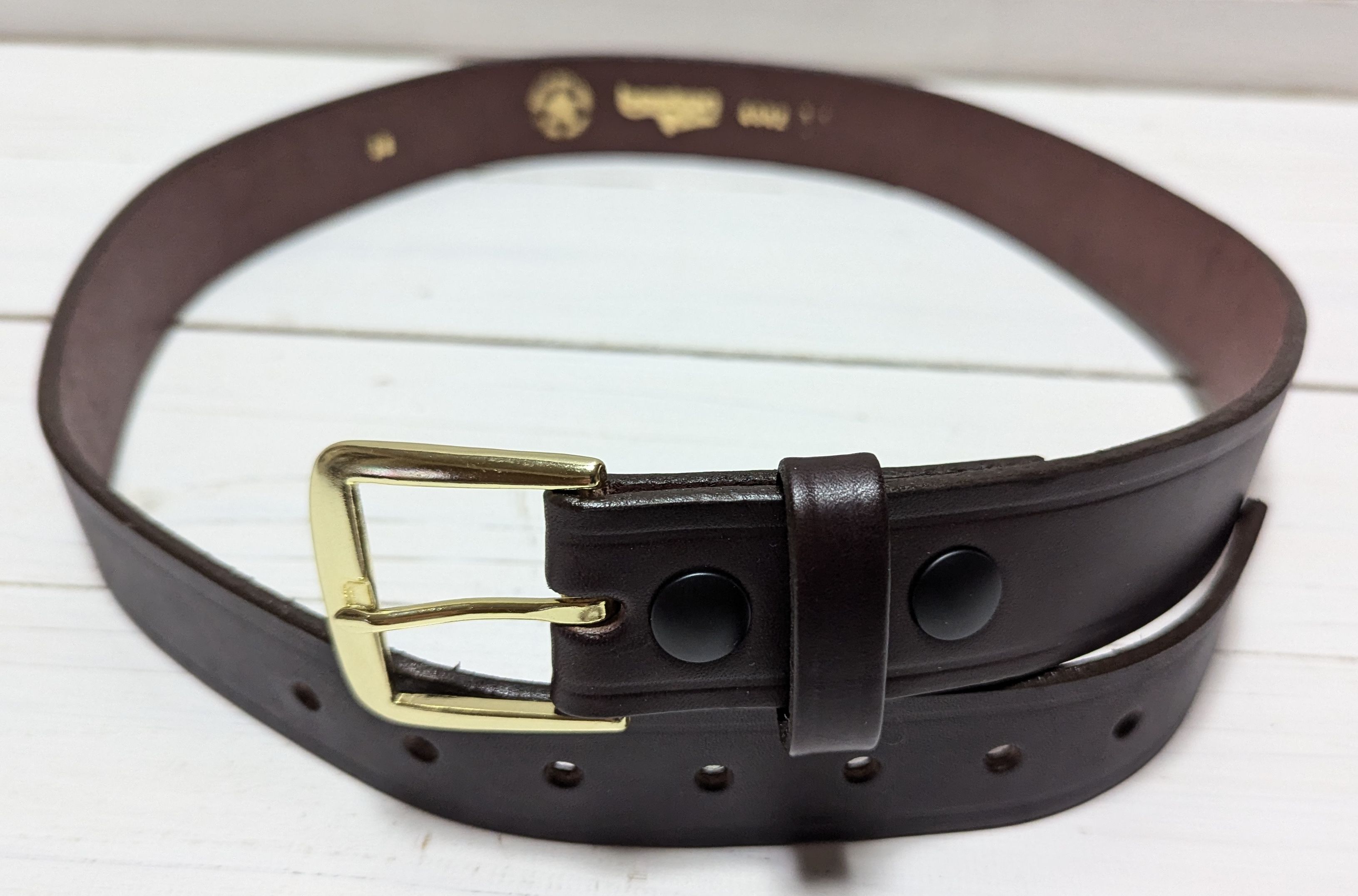 ボストンレザー アメリカ製 本革製 レザー ベルト 茶 ブラウン メンズ BOSTON LEATHER BELT BROWN 004 ボストンレザー アメリカ製 本革製 レザー ベルト 茶 ブラウン メンズ BOSTON LEATHER BELT BROWN 004