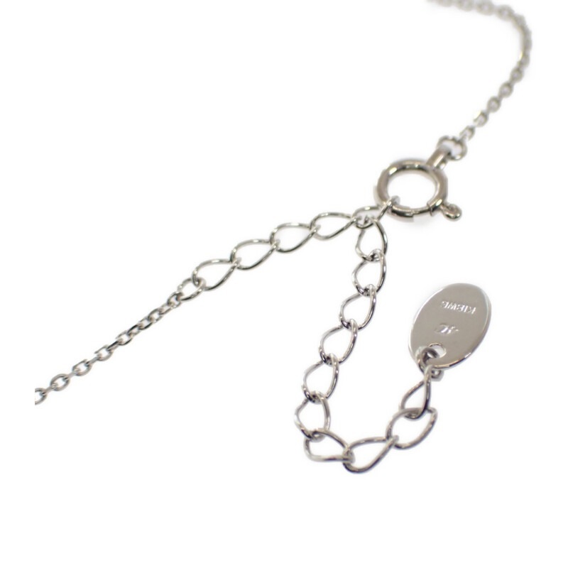 【4℃】スクエア モチーフ ネックレス K18ホワイトゴールド ダイヤモンド レディース