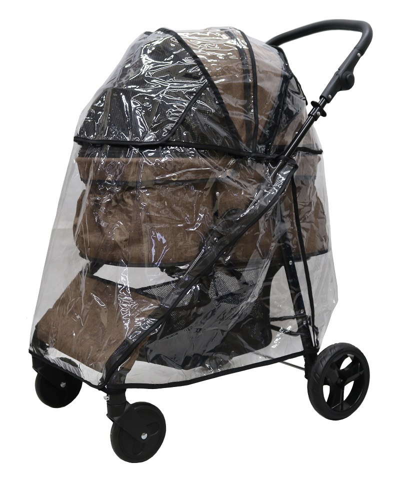 今ならレインカバーをプレゼント中！中型犬多頭飼いに特化した専用設計！耐荷重30kg！４輪ペットカート/ペットバギー 甘えん坊バギーBIG　デニム