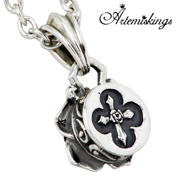 アルテミスキングス ARTEMIS KINGS クリムゾン ローズ チャーム シルバー ペンダントトップ アクセサリー ガーネット メンズ レディース バラ シルバー 925 AKP0098