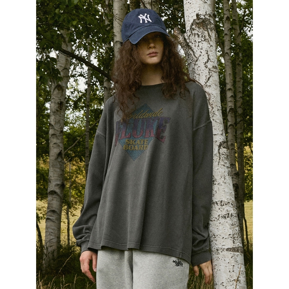 フルークフルークワールドワイドピグメントロングスリーブ T シャツ FLT713 3COLOR W