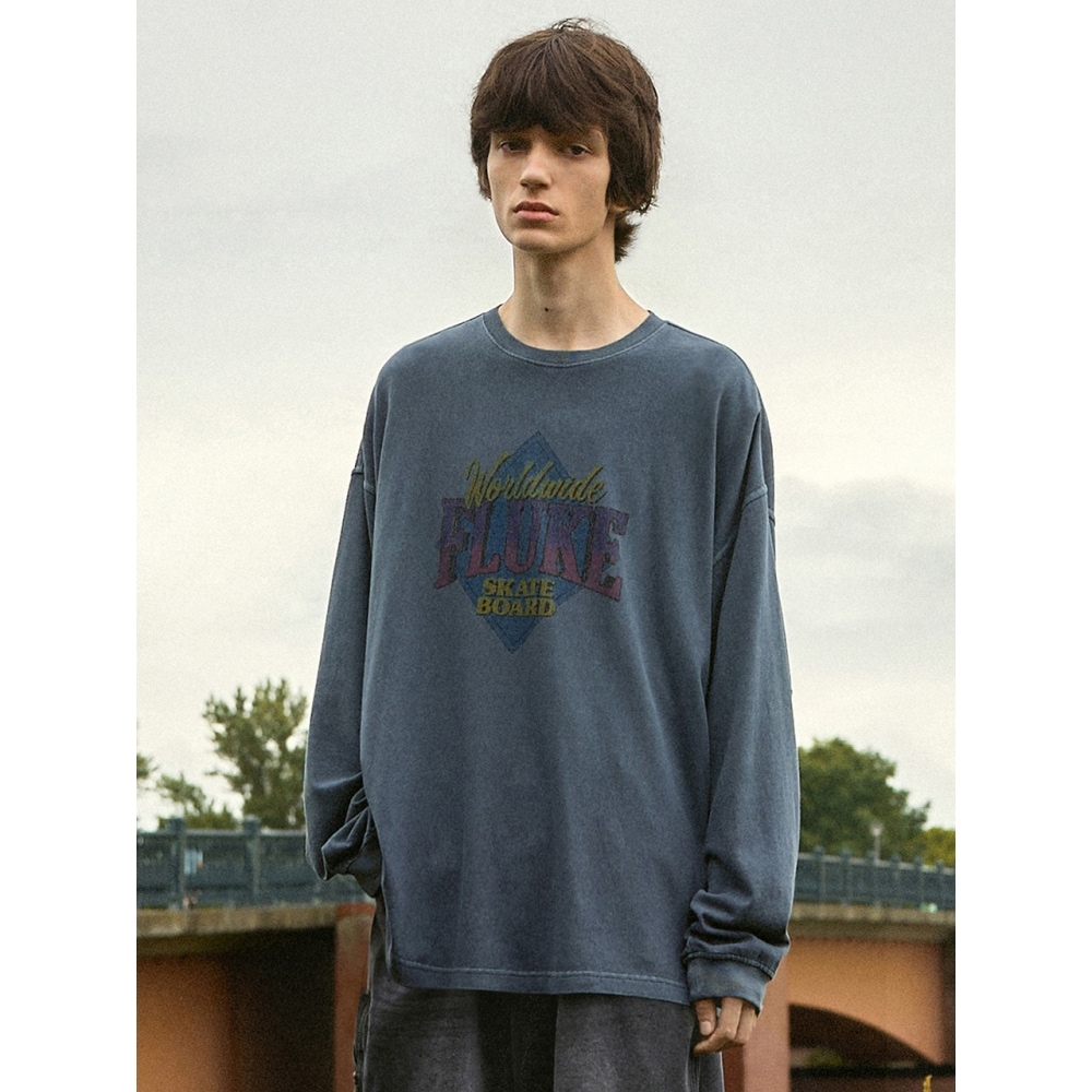フルークフルークワールドワイドピグメントロングスリーブ T シャツ FLT713 3COLOR W