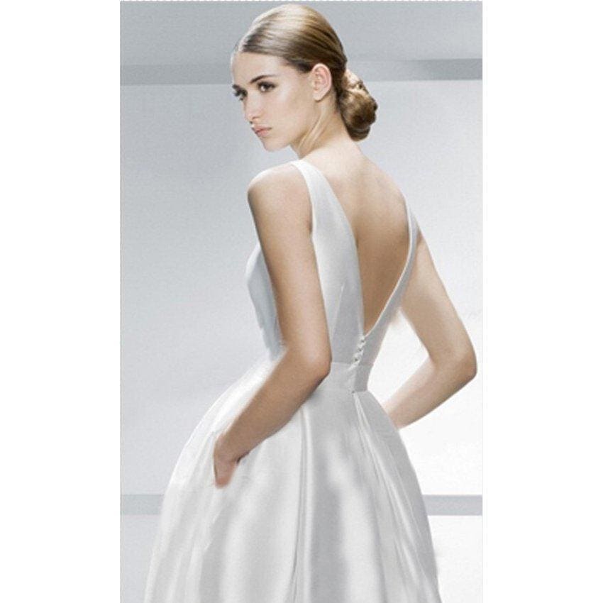 レディースファッション ウェディングドレス 二次会 花嫁ドレス 結婚式 ドレス パーティードレス Aライン 大人 シンプル かっこいい おしゃれ-882