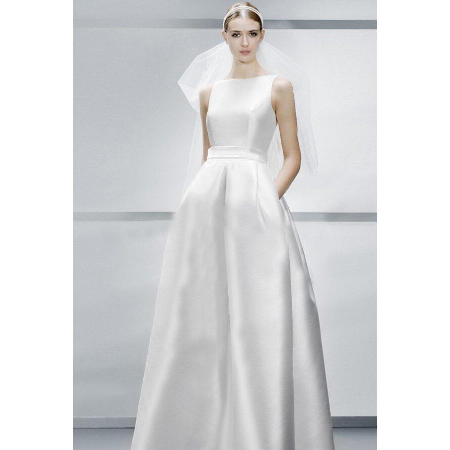 レディースファッション ウェディングドレス 二次会 花嫁ドレス 結婚式 ドレス パーティードレス Aライン 大人 シンプル かっこいい おしゃれ-882