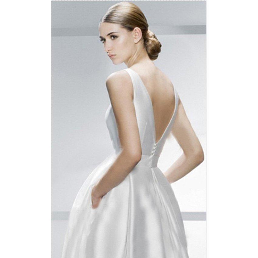 レディースファッション ウェディングドレス 二次会 花嫁ドレス 結婚式 ドレス パーティードレス Aライン 大人 シンプル かっこいい おしゃれ-882