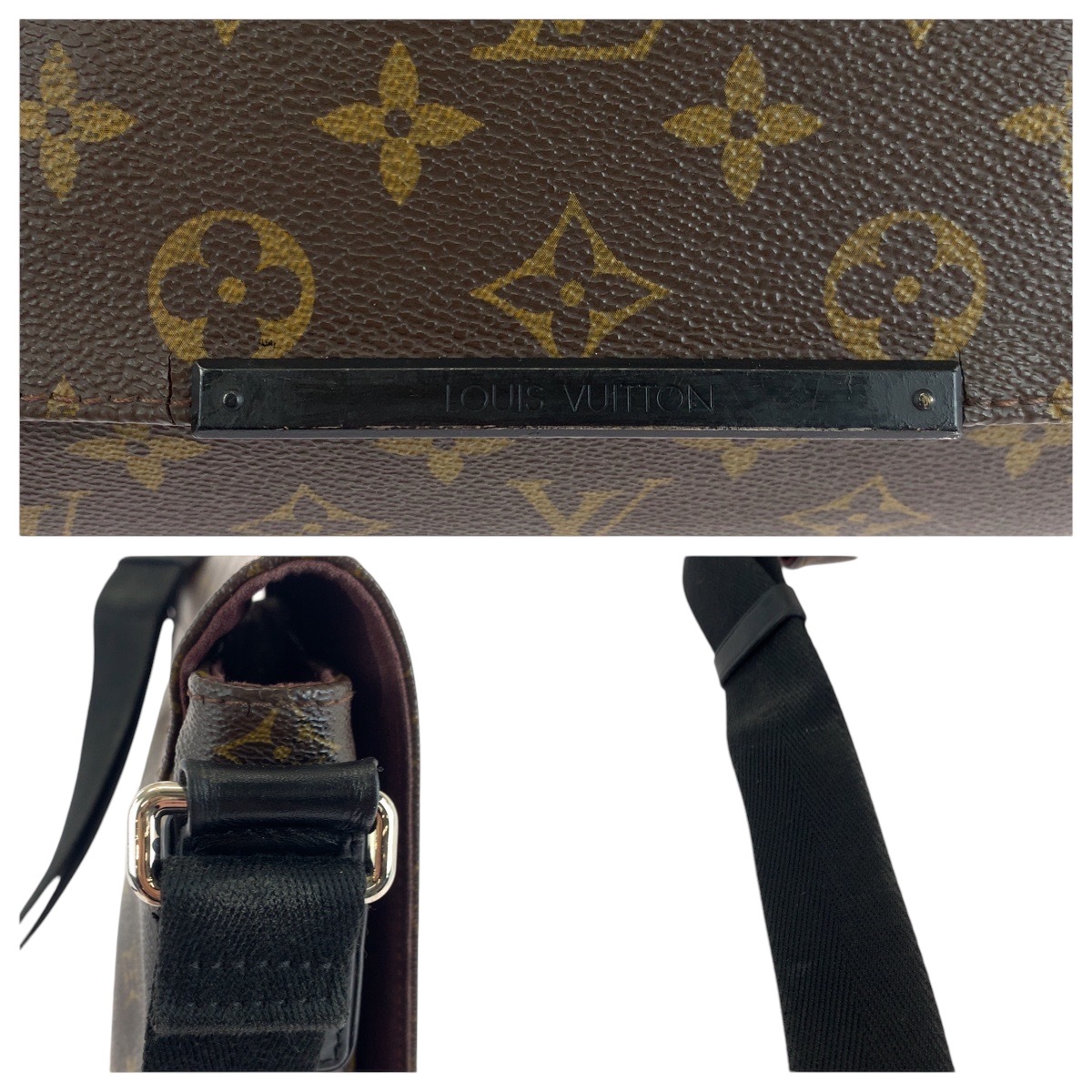 モノグラム マカサー ディストリクトPM 男女兼用 ブラウン ブラック シルバー金具 PVC M40935 ショルダーバッグ レディース 502525 モノグラム マカサー ディストリクトPM 男女兼用 ブラウン ブラック シルバー金具 PVC M40935 ショルダーバッグ レディース 502525