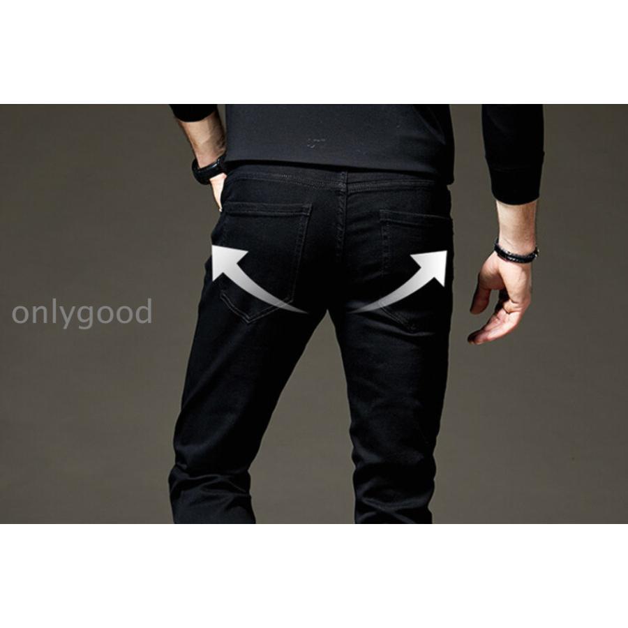 スキニー デニム メンズ ストレッチ カジュアル ジーンズ スリムパンツ 美シルエット 黒 ブラック 春 秋冬 スキニー デニム メンズ ストレッチ カジュアル ジーンズ スリムパンツ 美シルエット 黒 ブラック 春 秋冬
