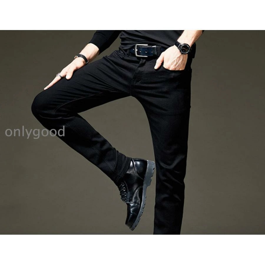 スキニー デニム メンズ ストレッチ カジュアル ジーンズ スリムパンツ 美シルエット 黒 ブラック 春 秋冬 スキニー デニム メンズ ストレッチ カジュアル ジーンズ スリムパンツ 美シルエット 黒 ブラック 春 秋冬