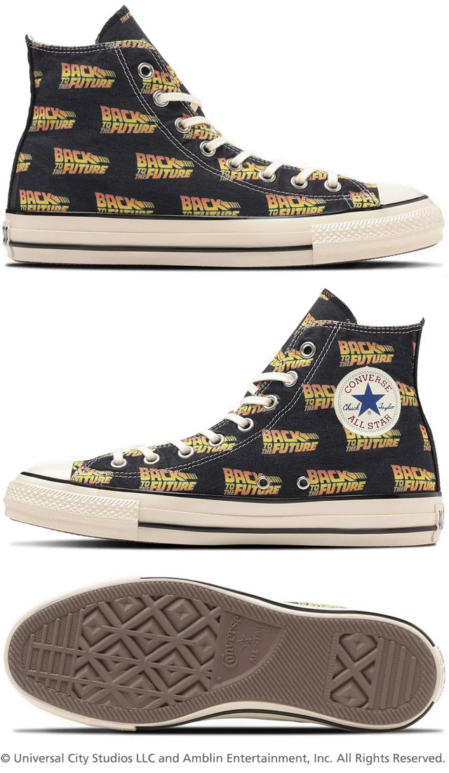 コンバース スニーカー バック・トゥ・ザ・フューチャー 靴 オールスター US LG HI ハイカット黒 メンズ コラボ グッズ レディース 白 カジュアルシューズ レースアップ ブラック 3131