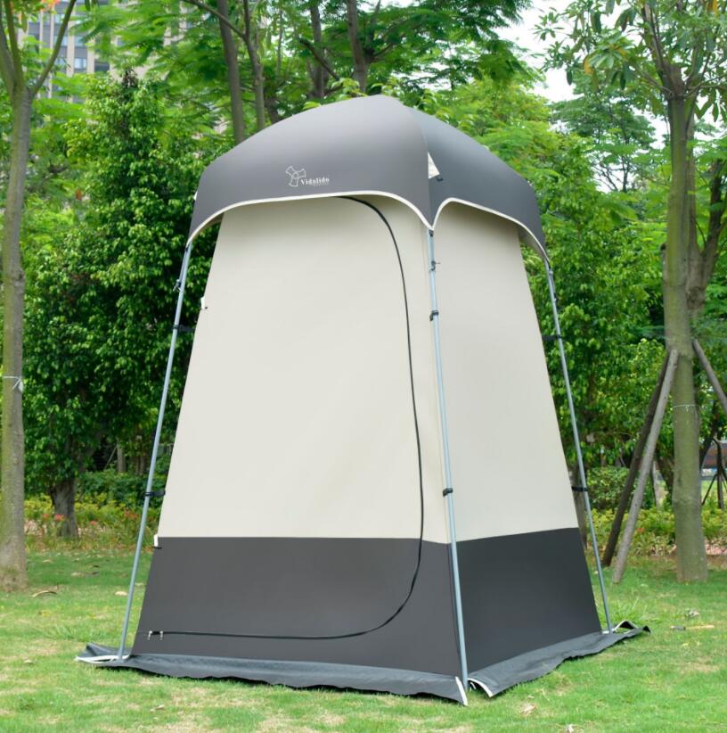 屋外のキャンプ シャワー入浴のテント キャンプ モデルテント