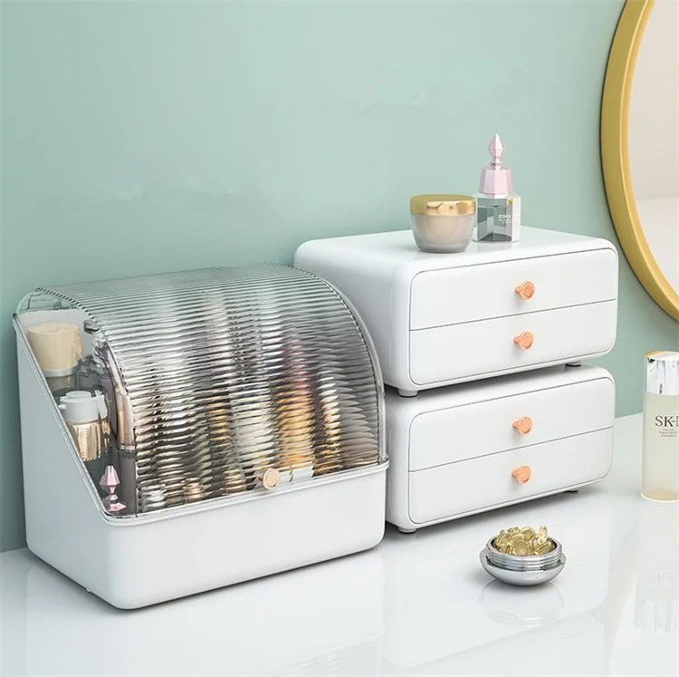 スタイル 収納ボックス 化粧品 デスクトップ シェルフボックス 引き出し式 整理 化粧台 防塵 口紅 スキンケア