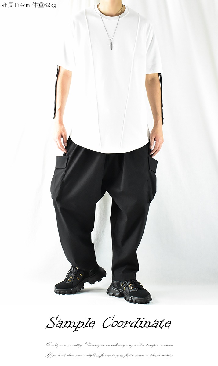 サイバーパンク 服 Tシャツ メンズ 半袖 綿100% 薄手 スウェットライク ミニ裏毛 裾ZIPライン クルーネック 丸首 トップス カットソー ラウンドカット 無地 ストリート系 モード系