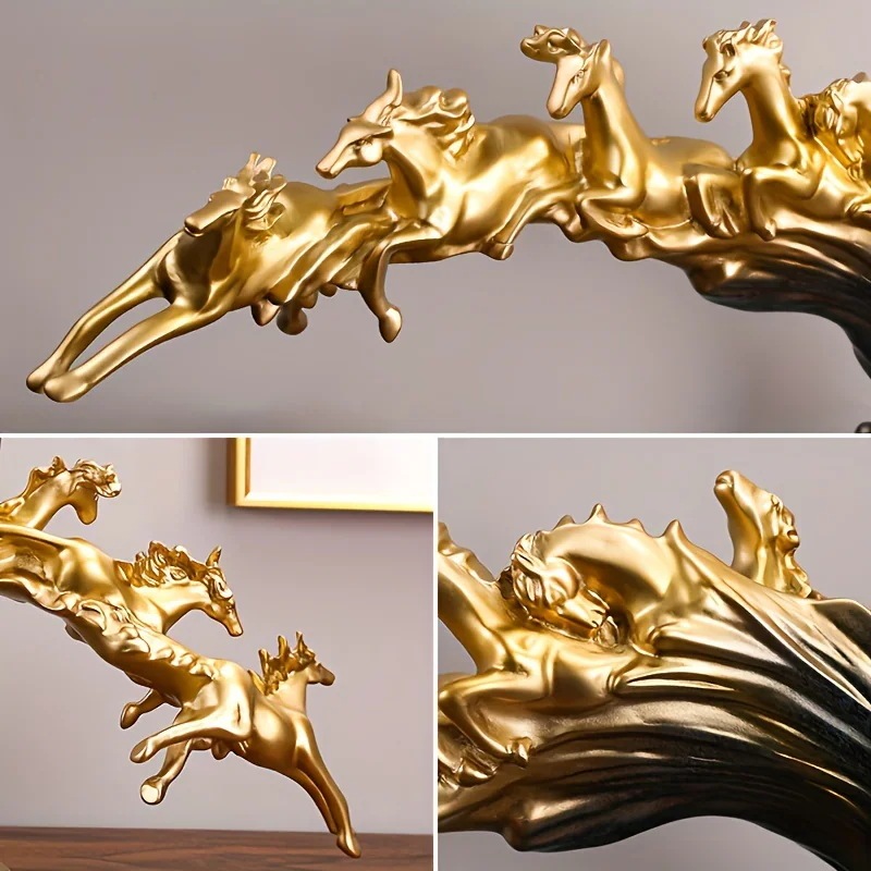 オブジェ 馬 ラグジュアリー オーナメント おしゃれ インテリア ディスプレイ 動物 アニマル アート コレクション 贈り物 プレゼント 4-7
