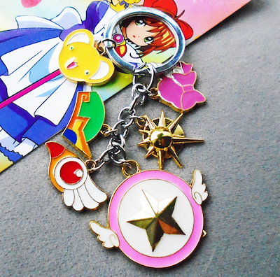 Qoo10] カードキャプターさくらキーホルダー6ペン : 腕時計・アクセサリー
